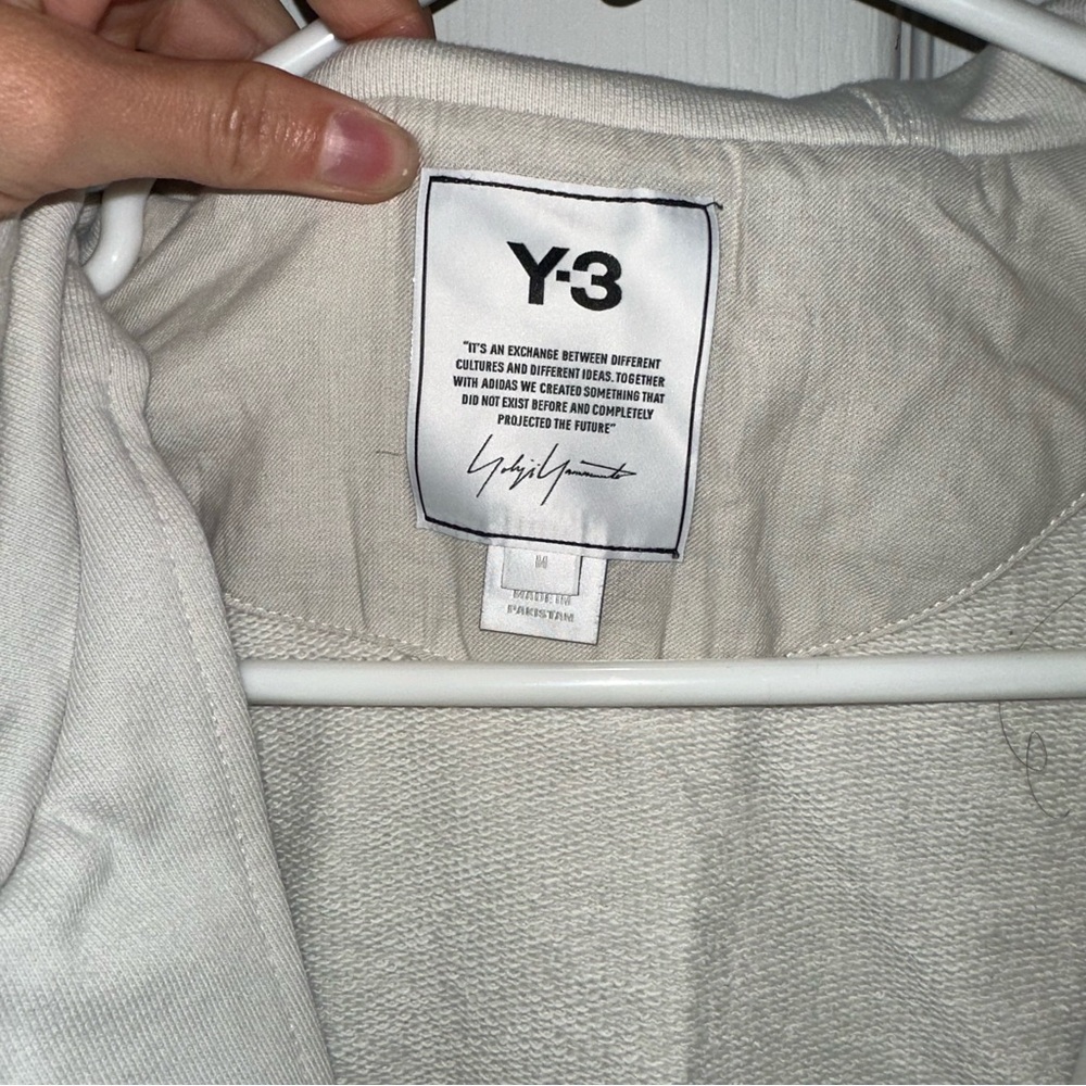 Y3 size medium sweatshirt in off white